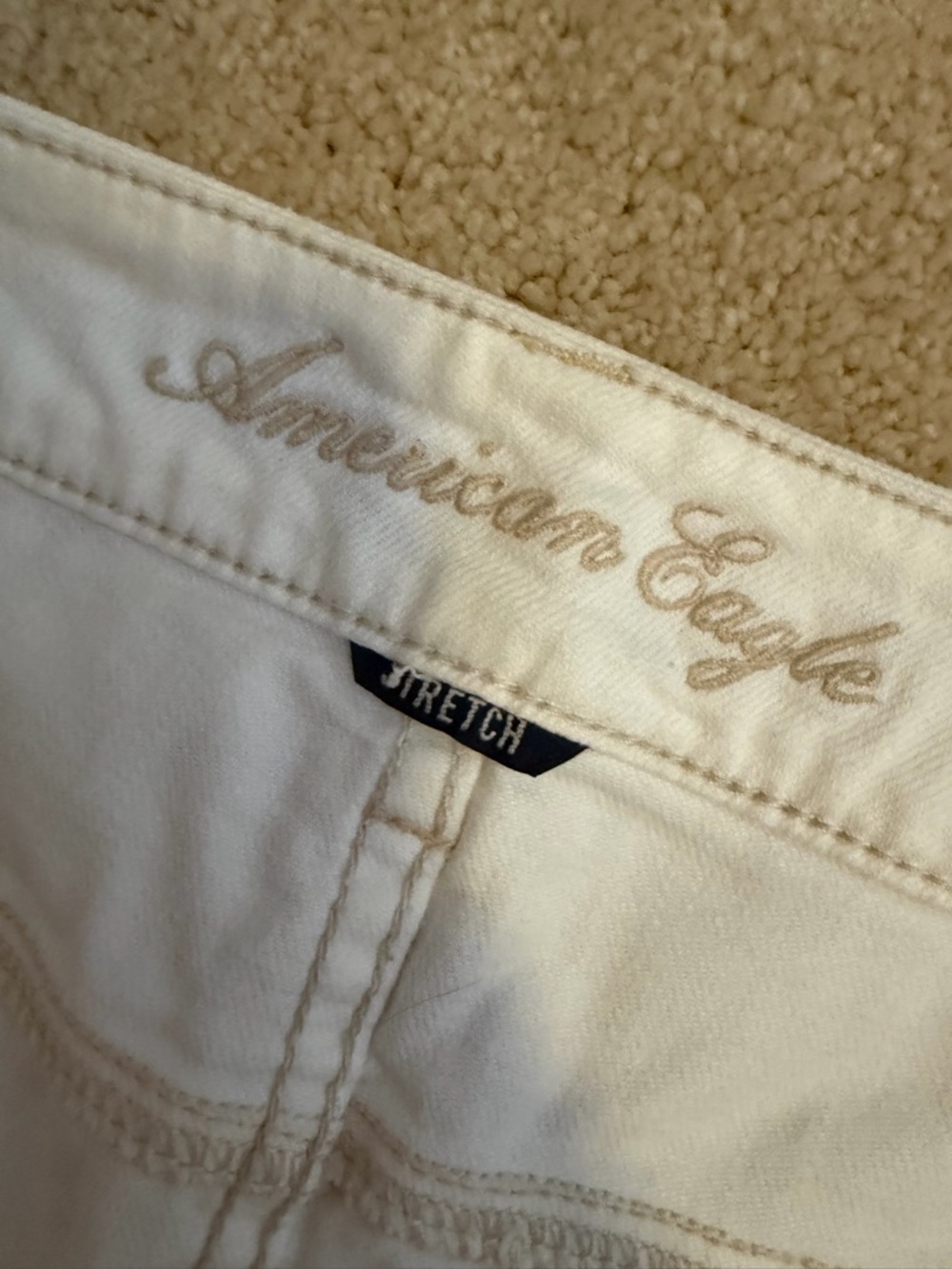 American Eagle Outfitters White Denim Mini Skirt - Picture 4 of 5